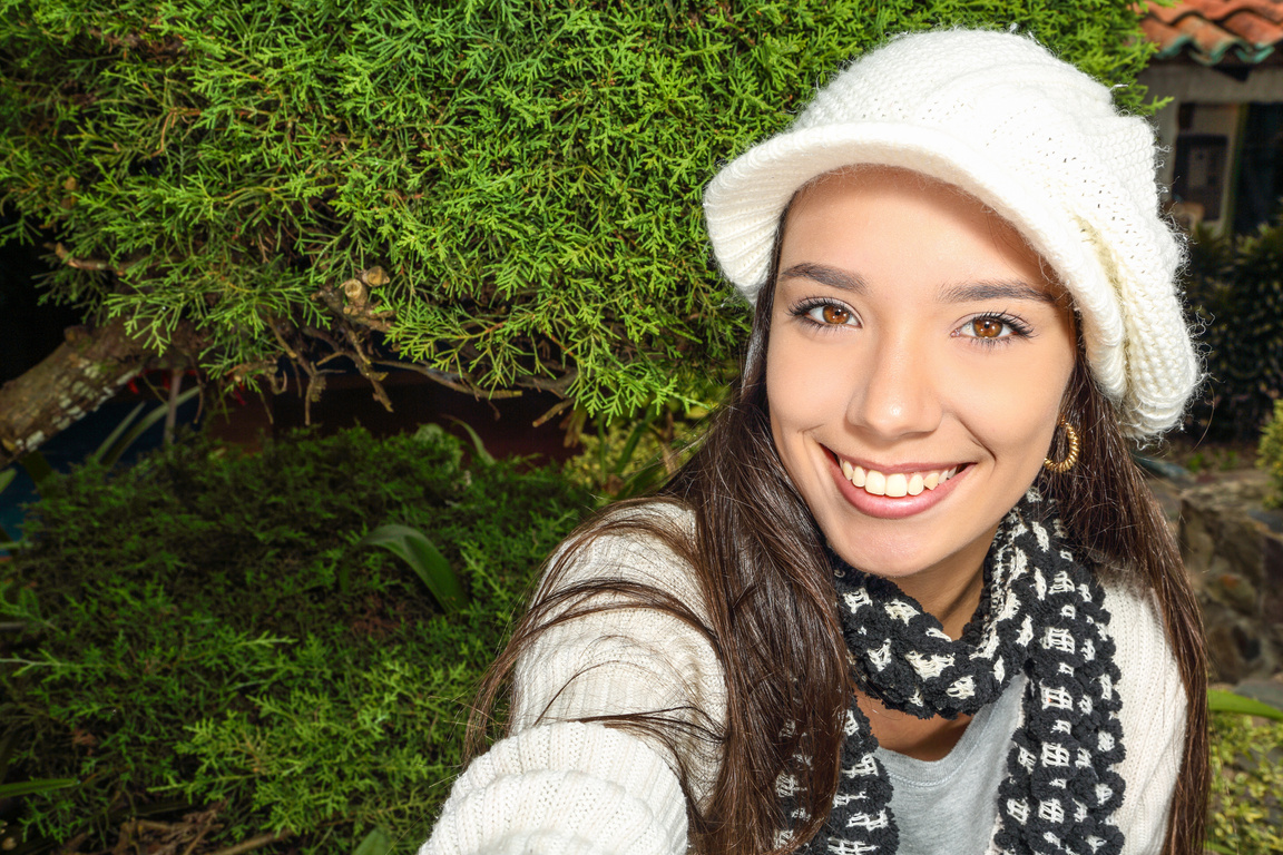 Young Lady Smiling Selfie